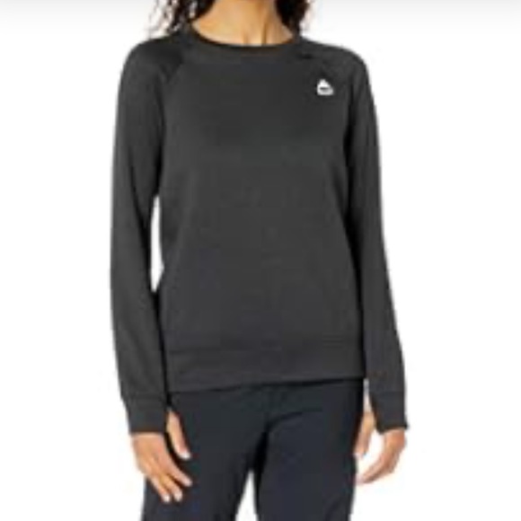 NWT! Women’s Burton true black heather Oak crew neck sweatshirt XXS - Picture 1 of 7